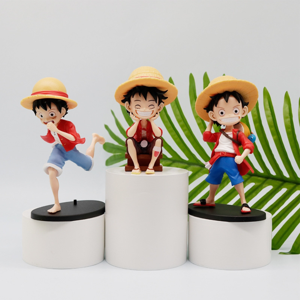 Combo 3 Mô Hình One Piece Luffy 13cm