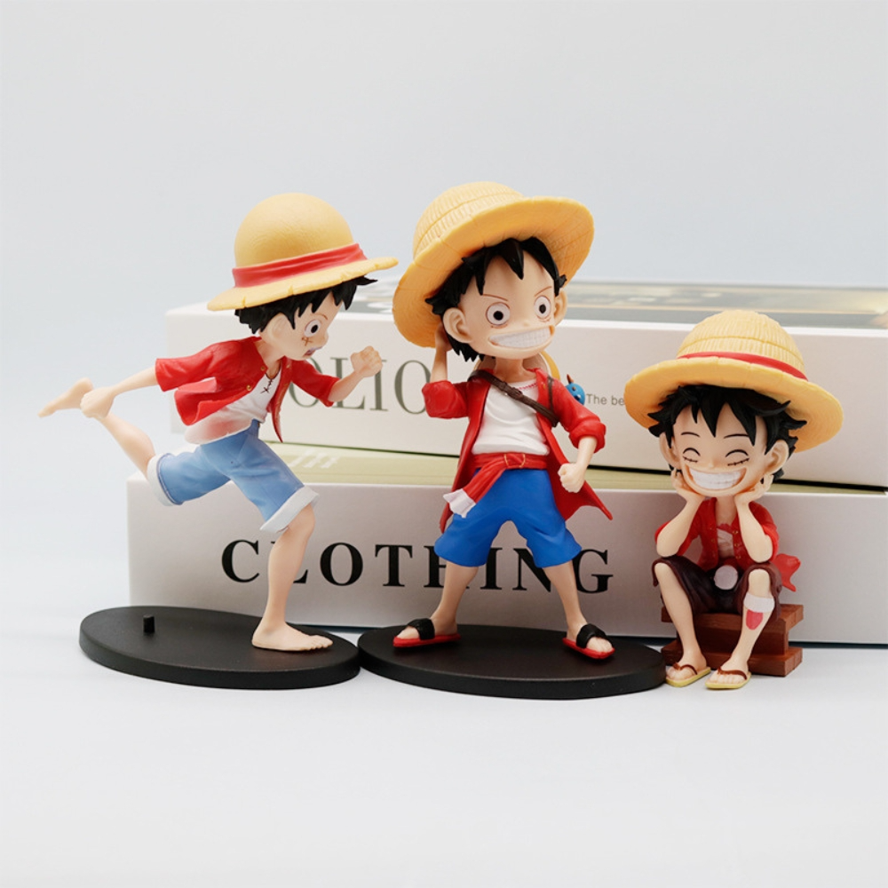 Combo 3 Mô Hình One Piece Luffy 13cm