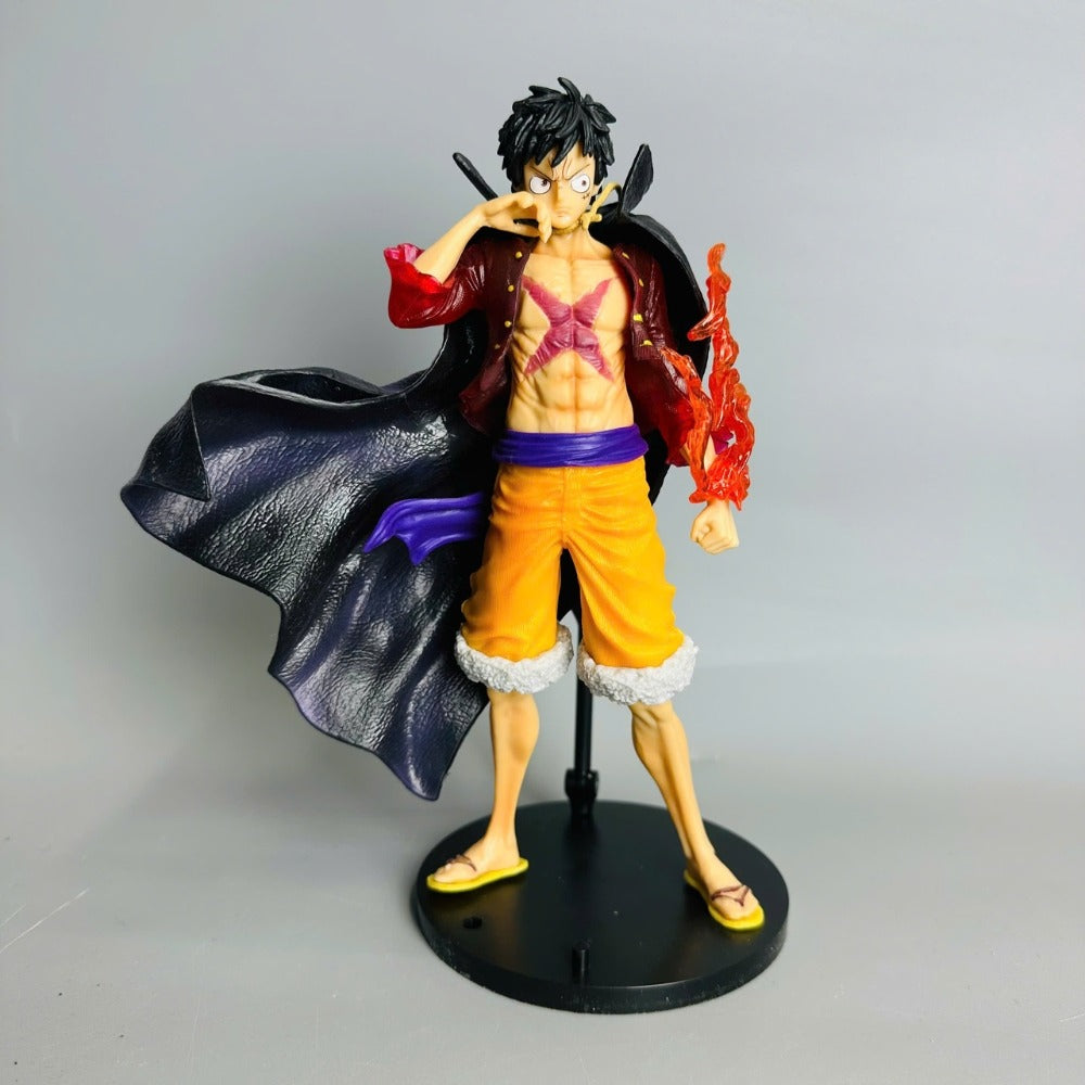 Mô Hình OnePiece Luffy Có Gậy Chống Lưng Cao 21cm