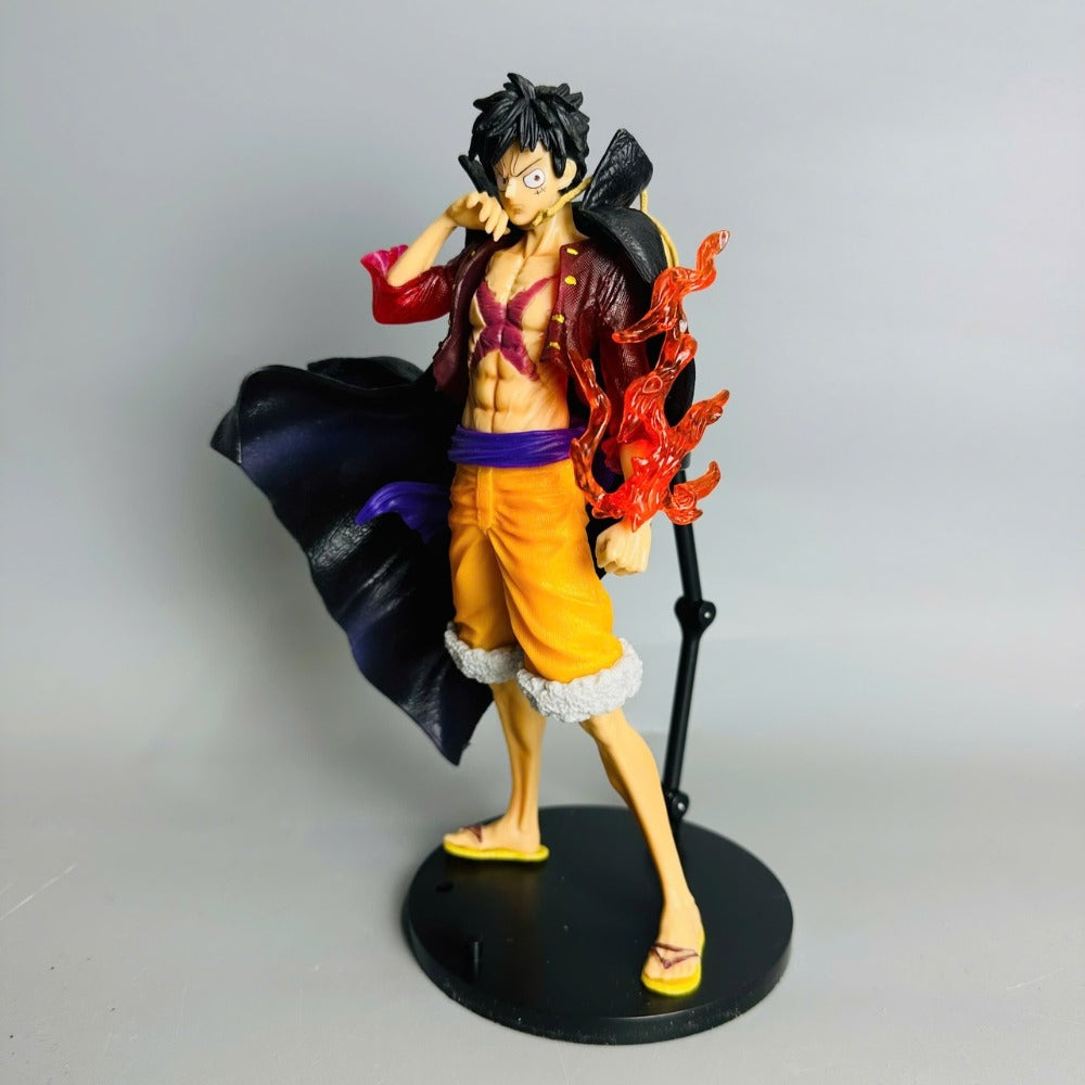 Mô Hình OnePiece Luffy Có Gậy Chống Lưng Cao 21cm