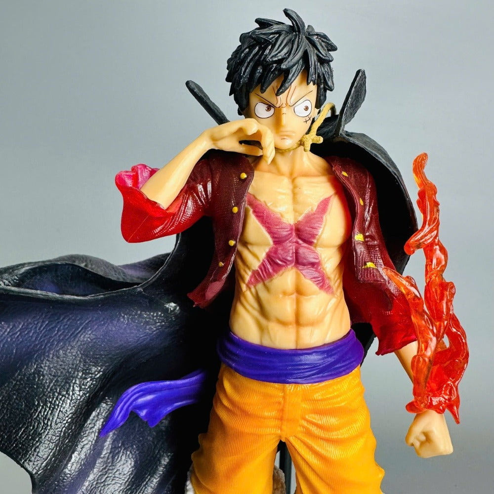 Mô Hình OnePiece Luffy Có Gậy Chống Lưng Cao 21cm