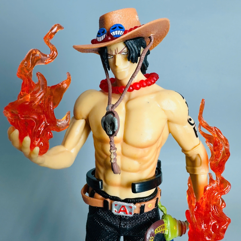 Mô Hình One Piece Ace Có Gậy Chống Lưng 21cm
