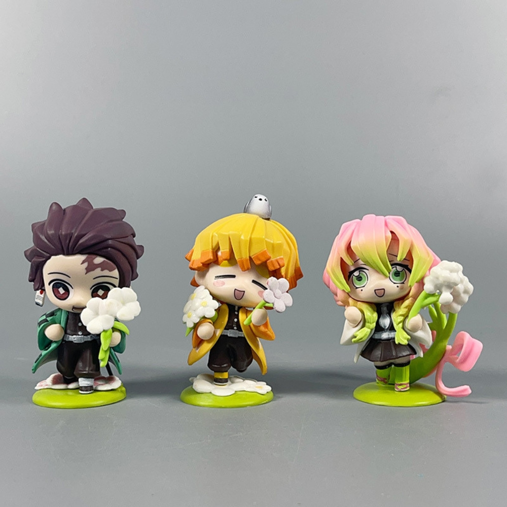 Set 6 Nhân Vật Demon Slayer Chibi Cute cao 6-9cm