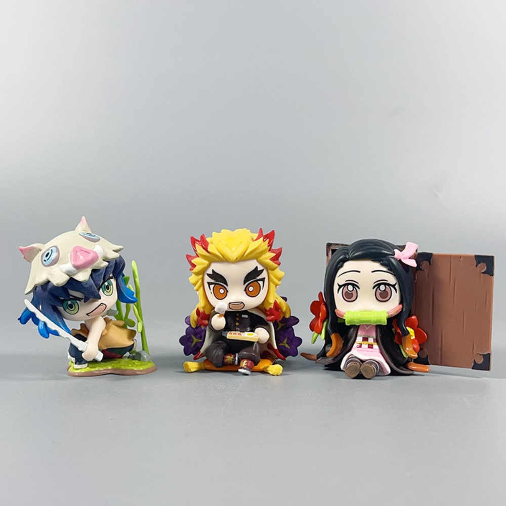 Set 6 Nhân Vật Demon Slayer Chibi Cute cao 6-9cm