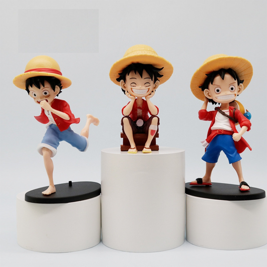 Combo 3 Mô Hình One Piece Luffy 13cm