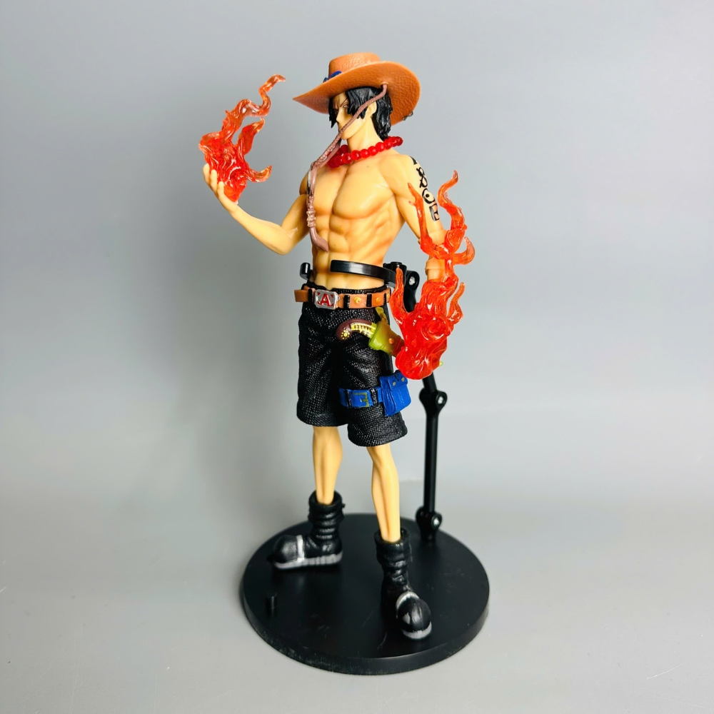 Mô Hình One Piece Ace Dáng Thẳng Có Gậy Chống Lưng 21cm