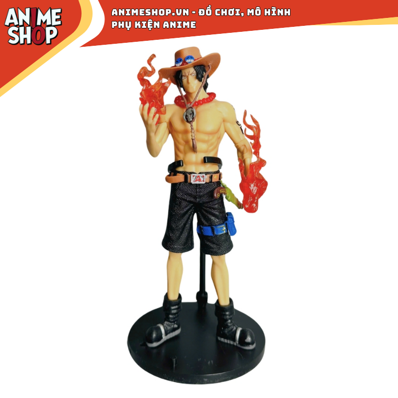 Mô Hình One Piece Ace Dáng Thẳng Có Gậy Chống Lưng 21cm