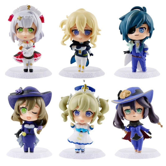 Set 6 Mô Hình Genshin Impact Chibi Knights of Favonius & Mondstadt Friends
