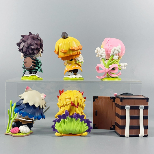 Set 6 Nhân Vật Demon Slayer Chibi Cute cao 6-9cm